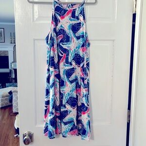 Lilly Pulitzer Blue and Pink Patterned Dress